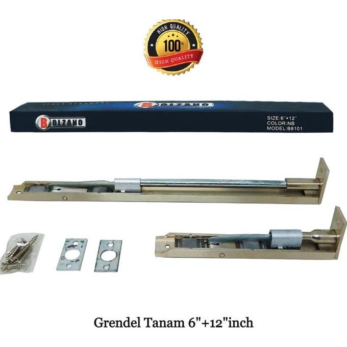 Slot/Grendel Tanam Pintu Tarung-Kupu-Kupu (Bolzano-Uk 6"+12")