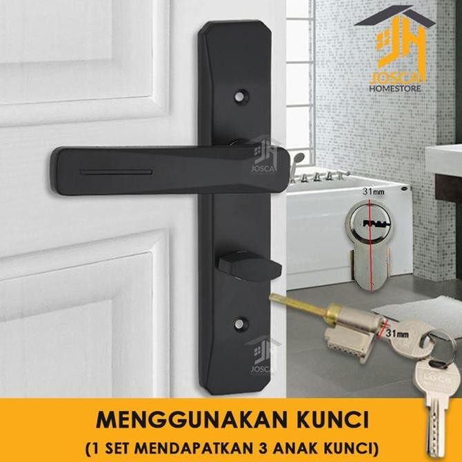 Gagang Pintu Kecil Kamar Mandi Dengan Kunci/  Fullset Kamar Mandi/Kamar Minimalis Murah Kunci Pintu 