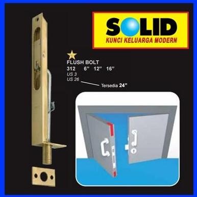 Solid Grendel Tanam Gt 312 Gold Emas Flush Bolt Gerendel
