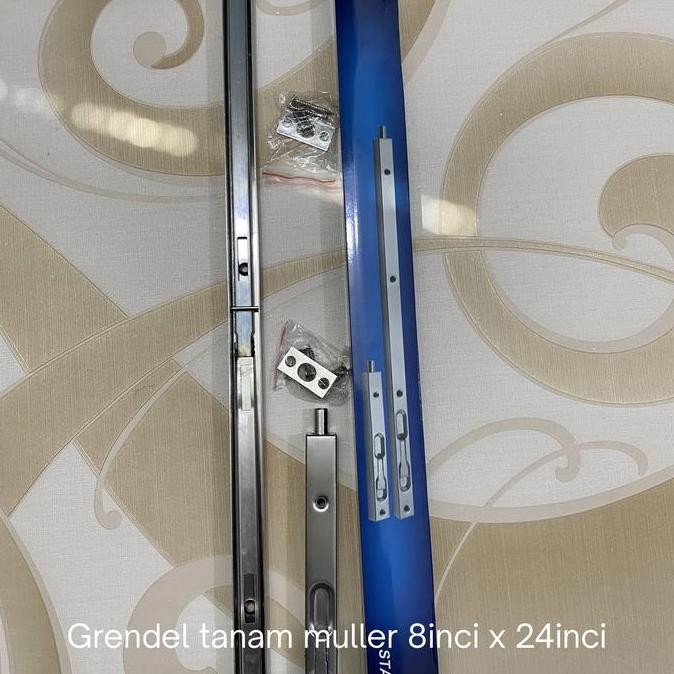 Top Kunci Grendel Tanam Muller Stainless Steel  Vs Grendel Panjang / Bust Pintu Tinggi Kayu : Ses : 