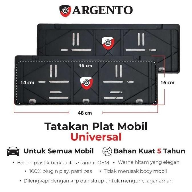 Honda Brio Excellent Jazz ARGENTO Tatakan Dudukan Plat Nomor Mobil