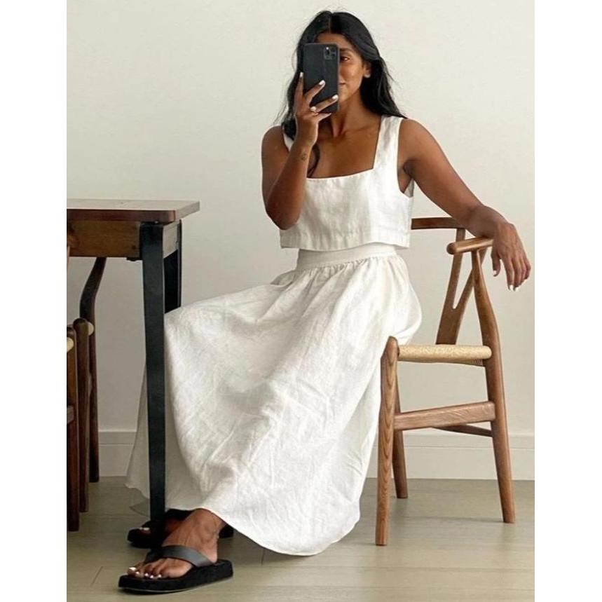 BEBAS ONGKIR - Savana Beachwear - ALBA SOL Set baju pantai wanita pantai rok maxi fas