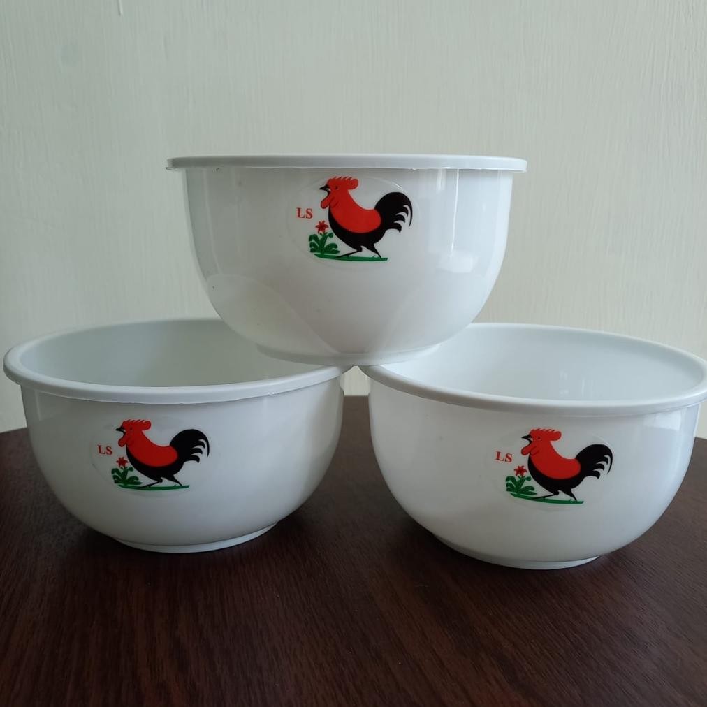 Mangkok Ayam Jago Plastik Mangkok Mie Bakso Udon Kecil Tebal Bagus Baru