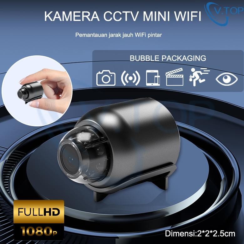 NEW V.TOP Camera WIFI Mini HD 1080p Camera CCTV Kamera Kecil Camera Mini Bluetooth Kamera Pengintai 