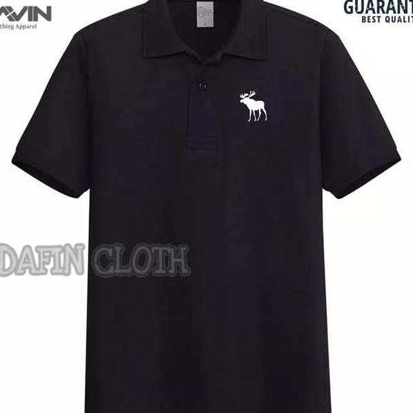 Kaos Kerah Pria Polo Shirt Logo Abercrombie Fitch