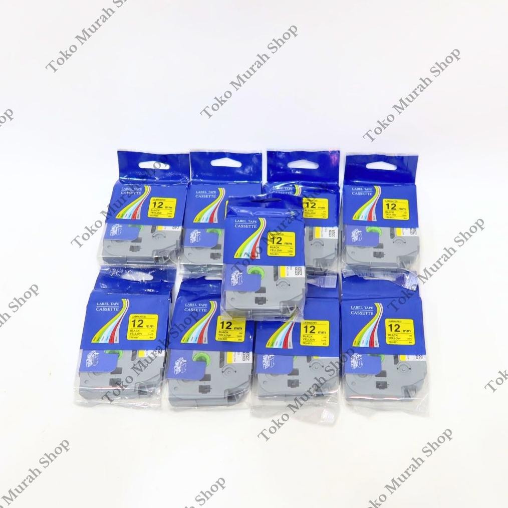 

Pita Label Tape For Printer Brother 12mm Black Ink Yellow Printer Label TZc-631