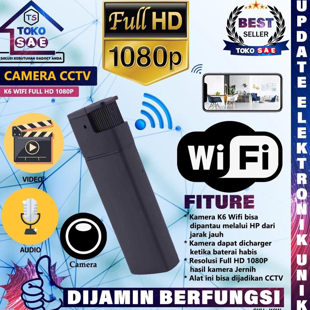 NEW Spy Camera Pengintai Mini Model Pemantik Korek Api Elektrik Lighter K6 Wifi Full HD 1080P 4K Hid