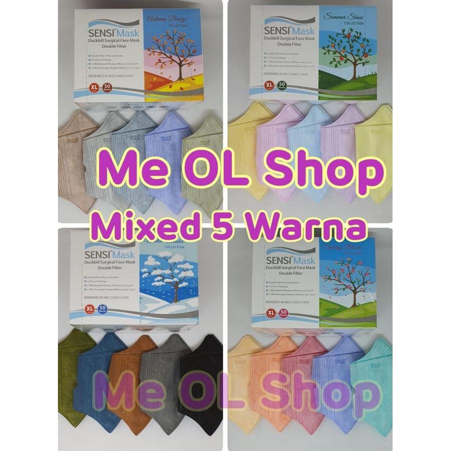 MASKER SENSI DUCKBILL XL 4PLY ISI 50PCS MASKER BESAR EXTRA LARGE