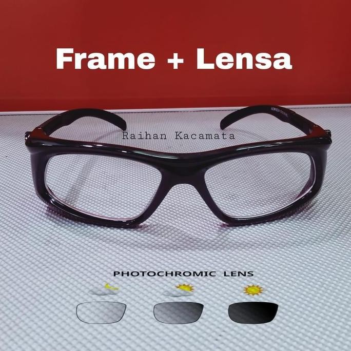 Kacamata safety apd photocromic normal minus dan cylindris