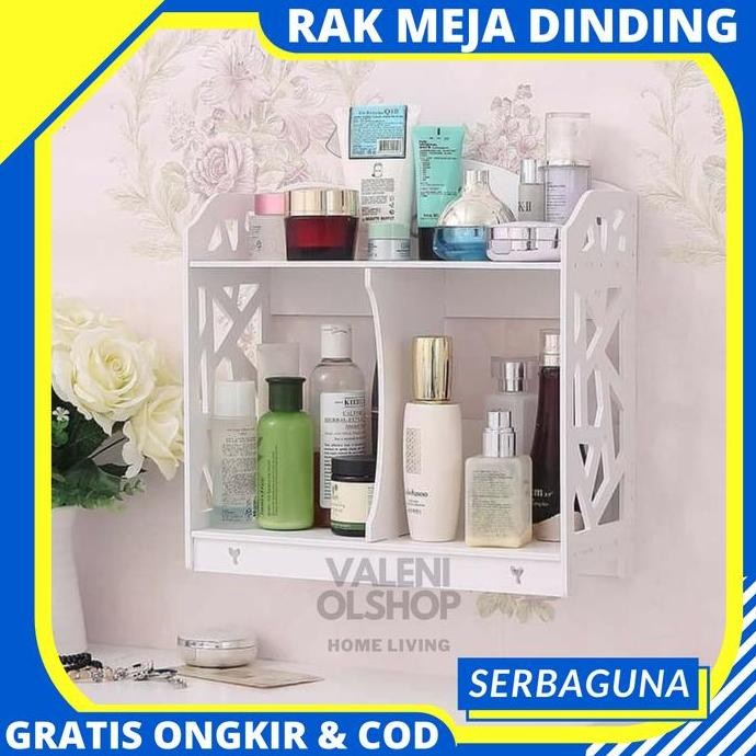 Rak tik Dekstop Storage Kotak tik Rak Dinding Tempat Bedak