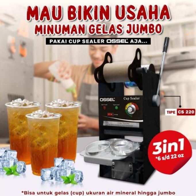 [New Design] Mesin Cup Sealer / Mesin Press Cup Minuman CS 220 OSSEL