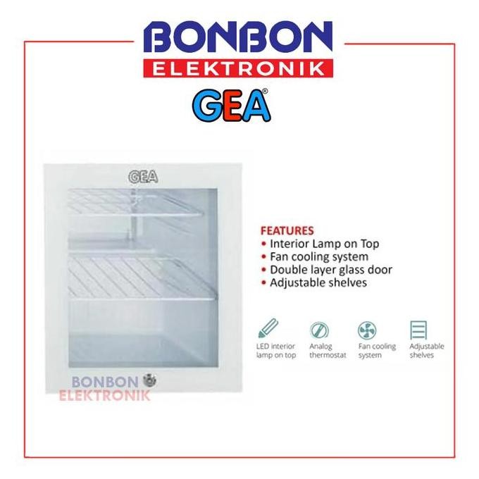Gea Showcase Expo-50 [Mini Portable/Kulkas Kecil] Kualitas Terbaik Harga Termurah