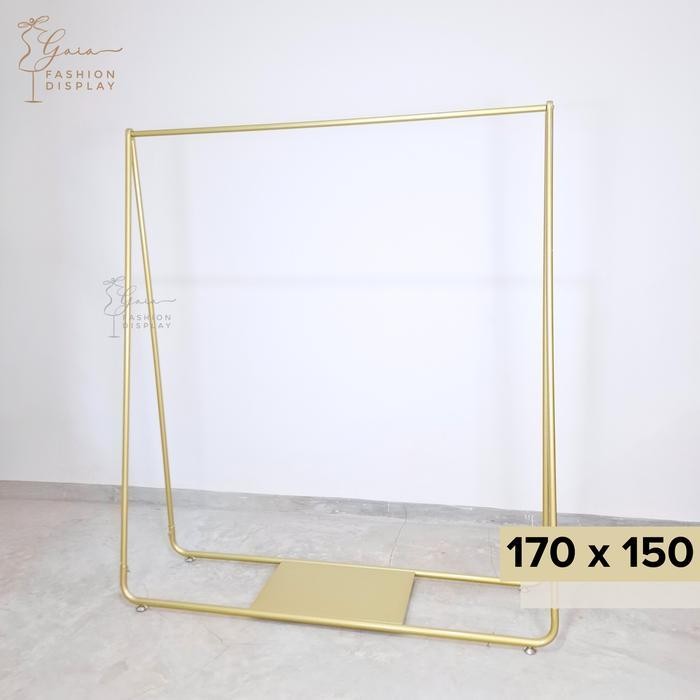 Rak Display Gantungan Rak Toko Baju Gawang Golden Bronze Rak Display Gold Gawang Unik (Bh) Original 