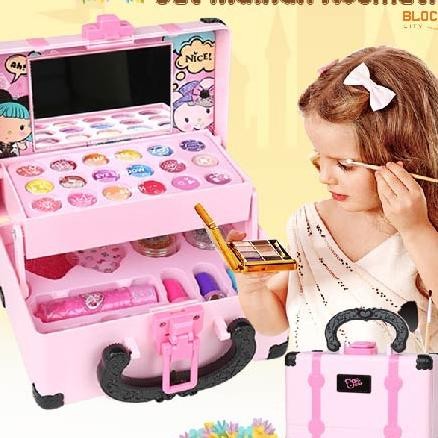 Blo City Make Up Kit Set Mainan Alat Make Up Anak Anak Box Make Up Mainan Dengan Fungsi Kado Gift Se