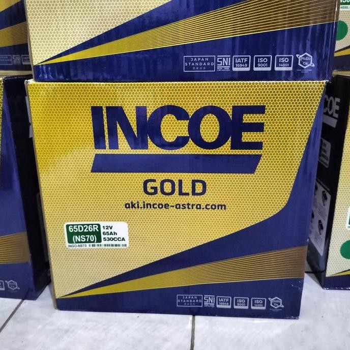 Incoe Gold NS70 aki basah