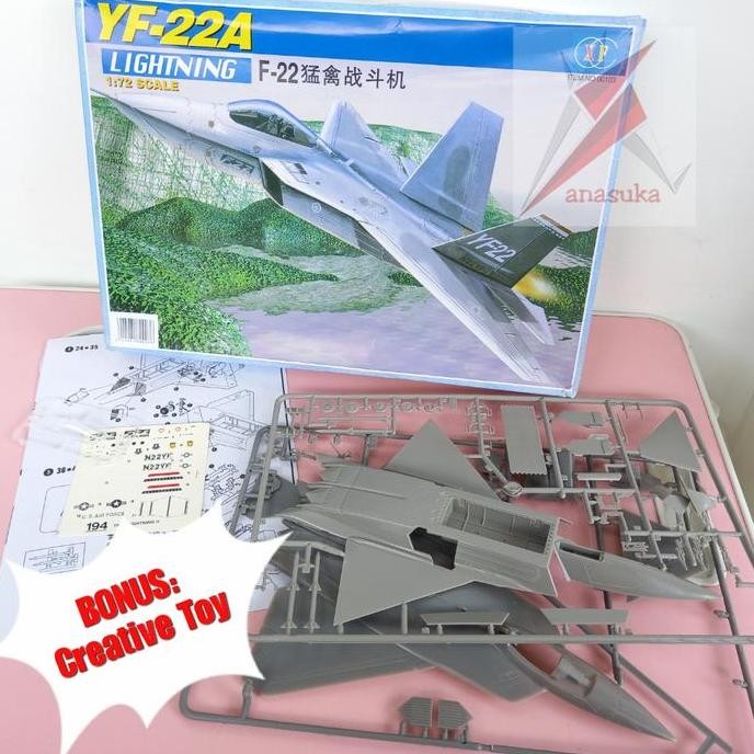 F-22 Raptor Mainan Pesawat Terbang Model kit Rakit Puzzle