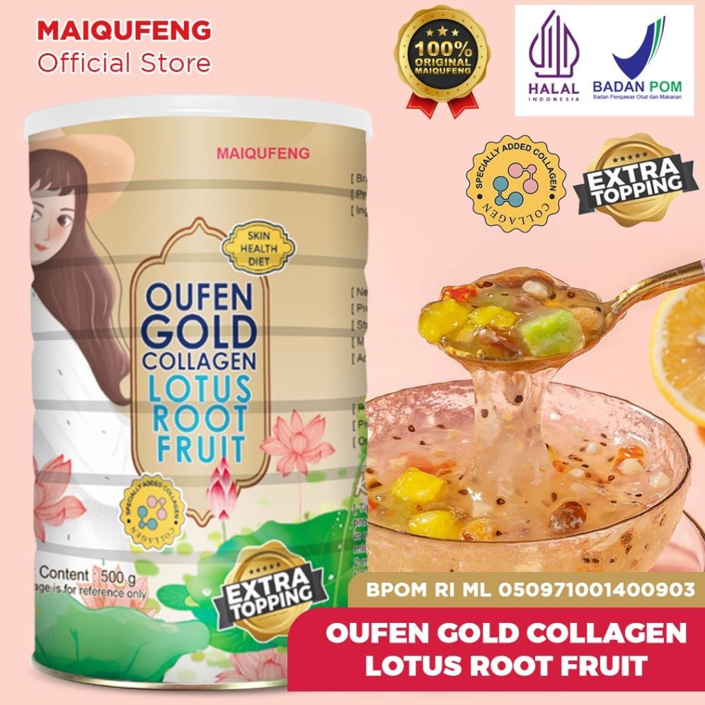 

MAIQUFENG Oufen Lotus Root Powder Bubuk Akar Teratai Original BPOM RI (HALAL) - GOLD Fruit