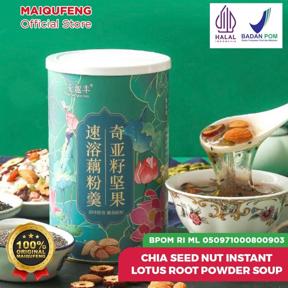 

MAIQUFENG Oufen Lotus Root Powder Bubuk Akar Teratai Original BPOM RI (HALAL) - Chia Seed