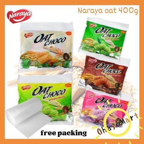 

Naraya Oat Choco/ snack oat/ chocolate/ vanilla/ pandan/ ubi / green tea 400g
