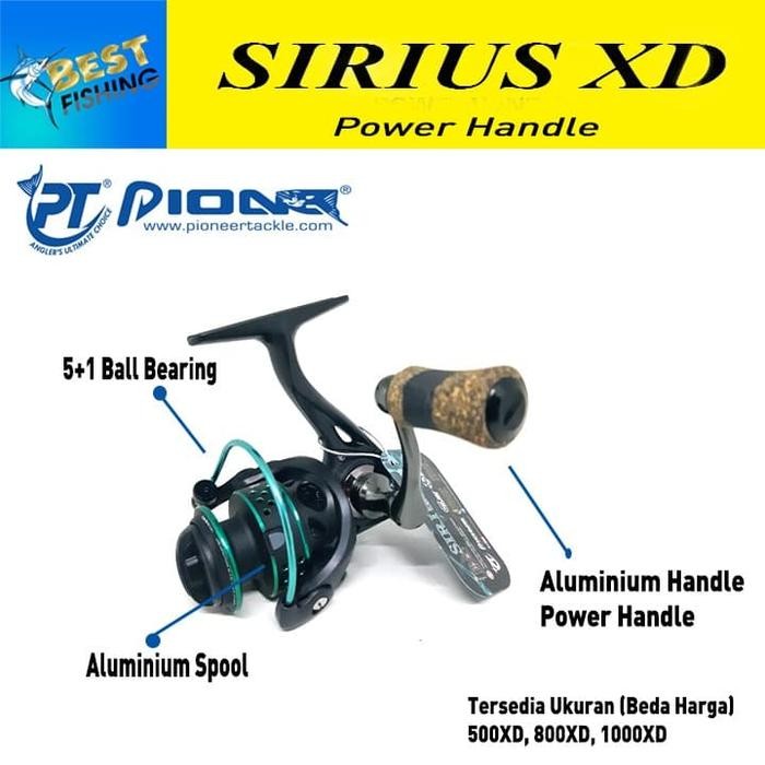 Reel Pancing Pioneer Sirius Xd Power Handle 500Xd #Gratisongkir