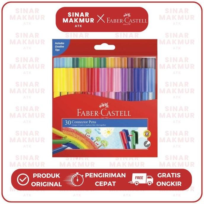 

Connector Pen/Spidol Warna/Coloring Marker 30 Warna Faber Castell (Set)