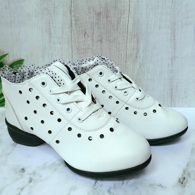 sepatu kulit wanita women leatherankle boots shoes line dance HT