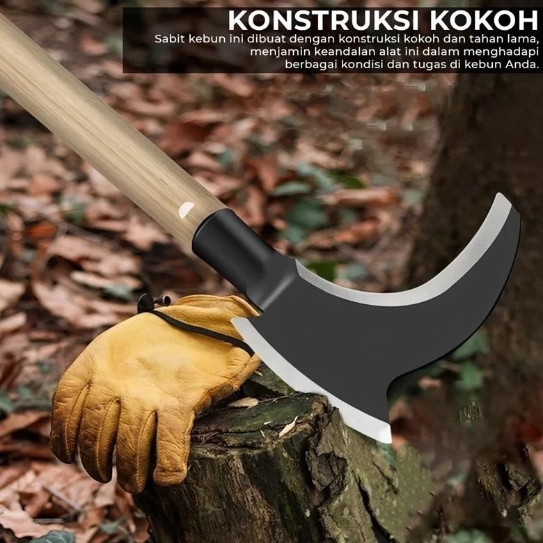 Bisa Cod Ukuran  Besar Alat Sabit Kapak Ganda Baja/Sabit Ranting Pohon/ Sabit Rumput/ Padi Pembelah 
