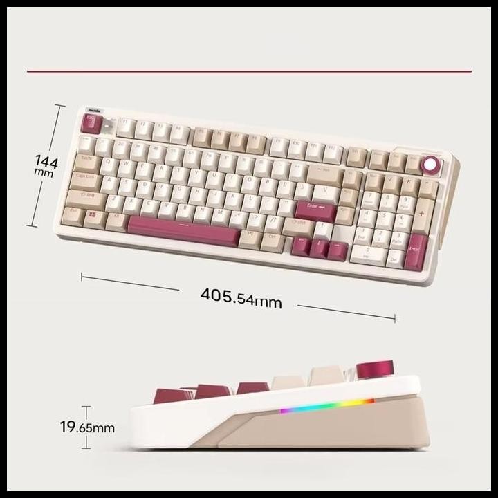 Terlaris ILovBee B98 Tri Mode RGB Wireless Full Layout Mechanical Keyboard Best Seller