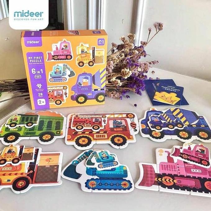 Mideer My First Puzzle Busy Building Site Mainan Edukasi Anak Jigsaw
