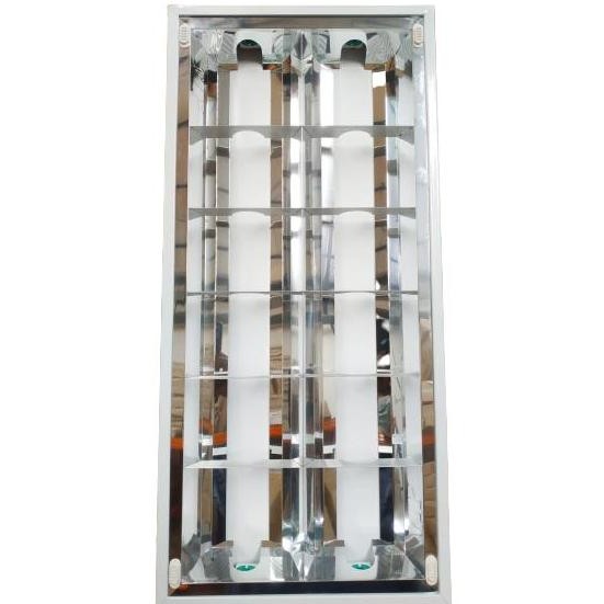 TERMURAH - KAP LAMPU RMI RM 2x18W TL T8 LED Tube PHILIPS InLite 8W 60CM Mirror