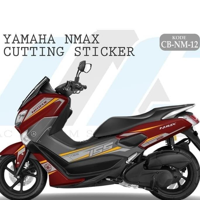 Cb Nm 12 - Cutting Sticker Nmax Merah - Cutting Stiker Striping Nmax