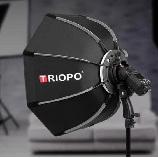 Triopo Octagonal Para Umbrella Softbox 90cm with Handheld Flash Triopo