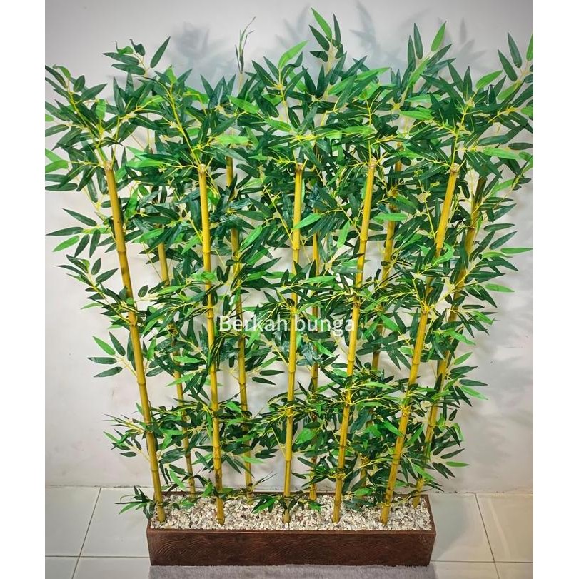 POHON BAMBU PARTISI ARTIFCIAL PLASTIK 170CM PENYEKAT RUANGAN HIASAN DEKORASI RUMAH  PENGHALANG RUANG