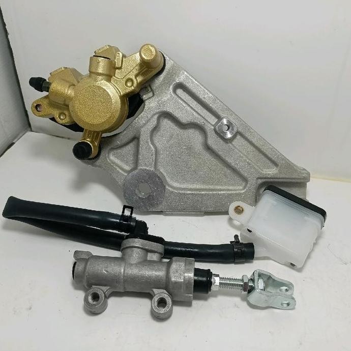 Kaliper Pala Babi Belakang Plus Braket Dudukan Dan Master Rem Assy 1 Set Supra X 125 Blade Fi