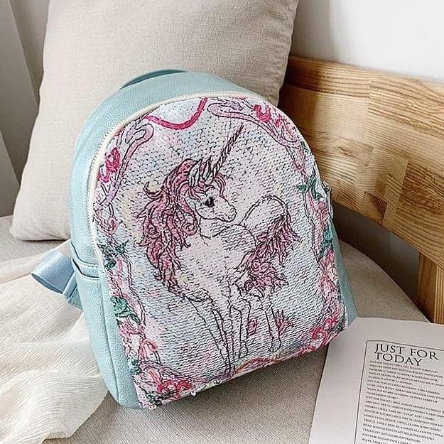 

Terjangkau Milanberry Sequin Unicorn Sparkle Bag Tas Anak Perempuan Kuda Pony Pon
