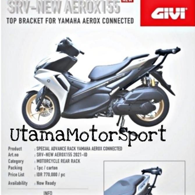Breket Box Givi Motor All New Aerox-155 2021/2022 Givi Srv-New Aerox