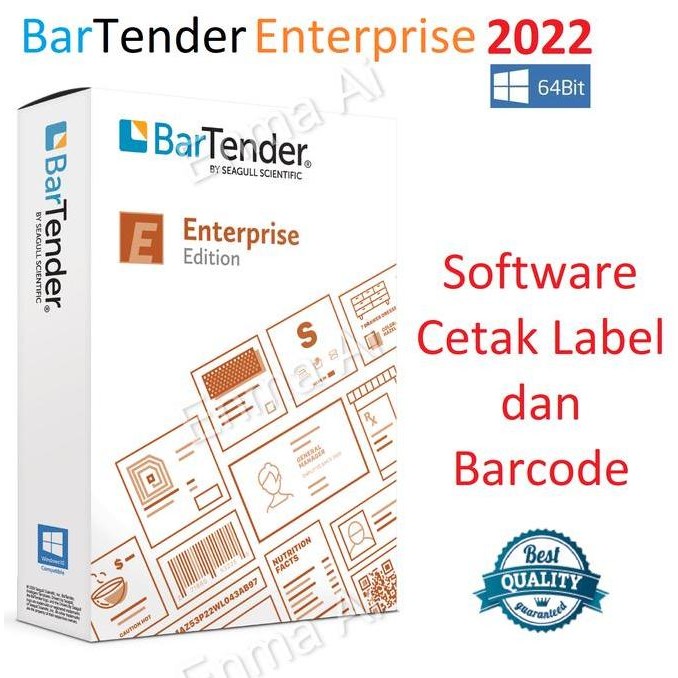 TERBARU - Bartender Enterprise 2022 Software Cetak Label Barcode QR
