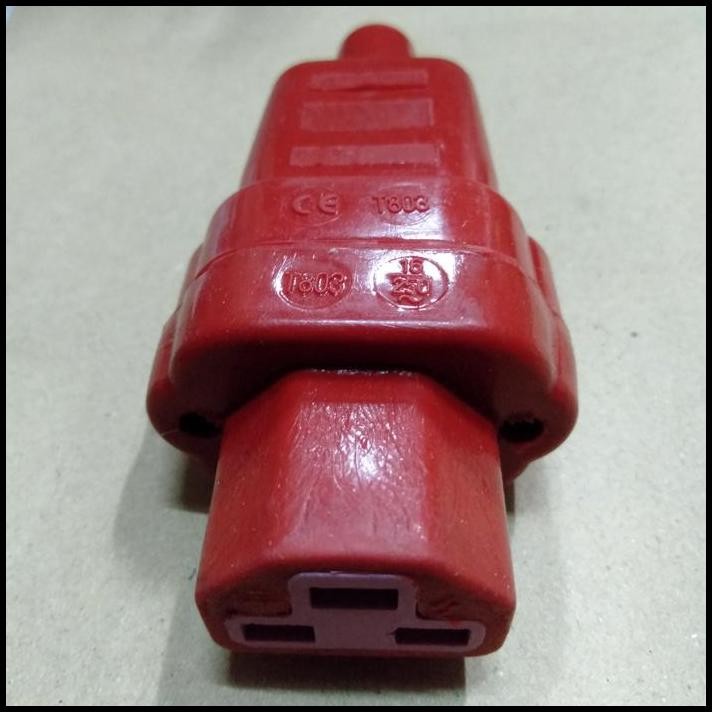 Steker silicone/jack setrika/colokan aparat heater 3 kaki silikon