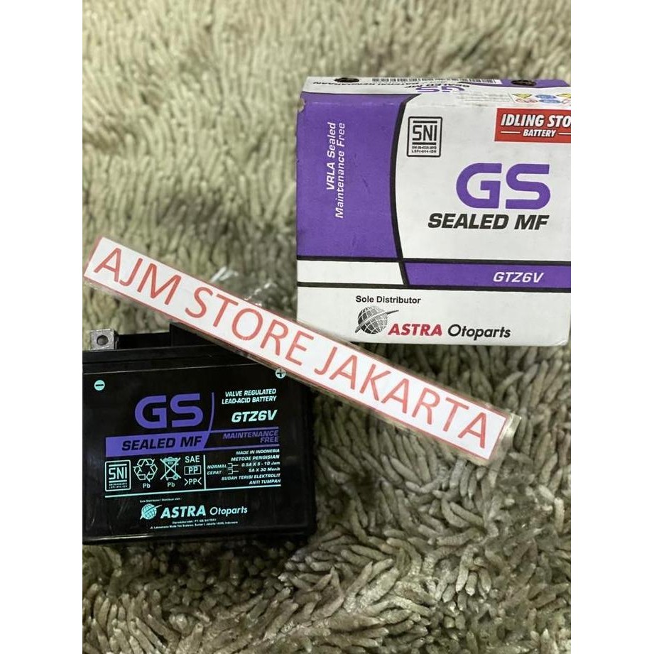 Aki Gs Astra Gtz6V.. Vario 125/Vario 150,Dll ..Original Astra..