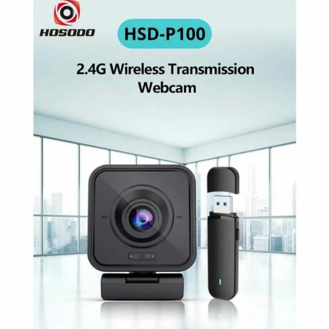 TERBARU - New HOSODO HSD -P100  Wireless Webcam Full HD Meeting Streaming