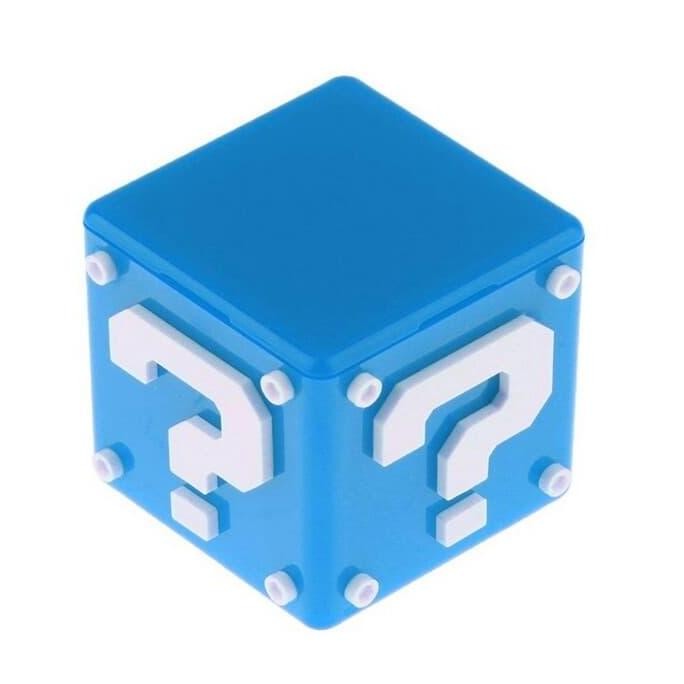 NINTENDO SWITCH DELUXE GAME CARD CASE CUBE BLOCK - BLUE