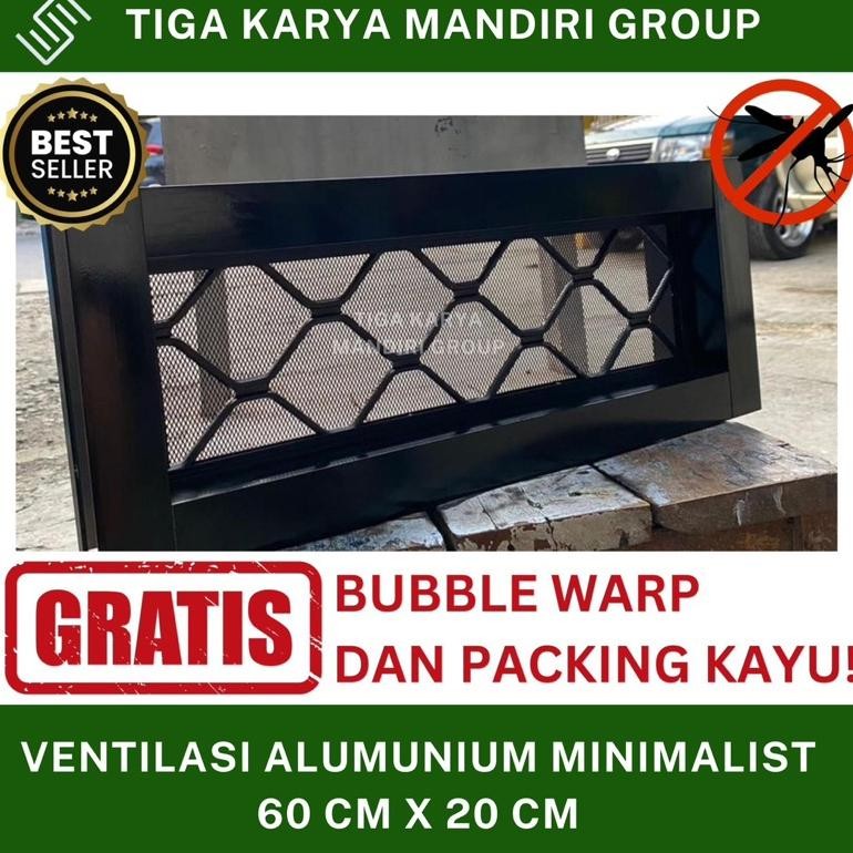 (VENTILASI KAWAT NYAMUK ALUMUNIUM ANTI KARAT +TRALIS ANTI KARAT 60CM X 20CM/VENTILASI KAWAT NYAMUK A