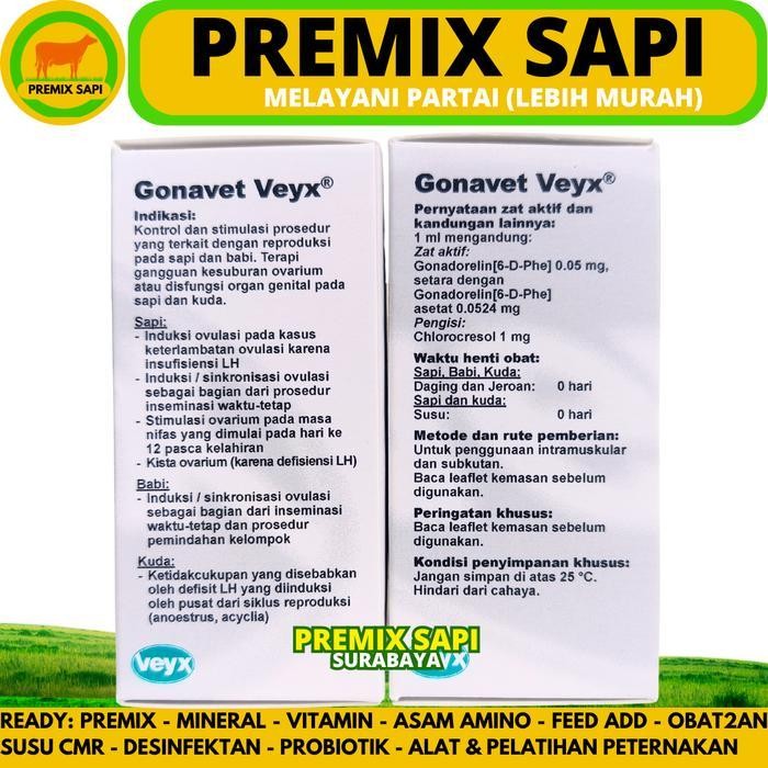 Gonavet Veyx 10Ml (Gonarelin Gnrh) - Like Fertagyl Conceptase - Obat Hewan