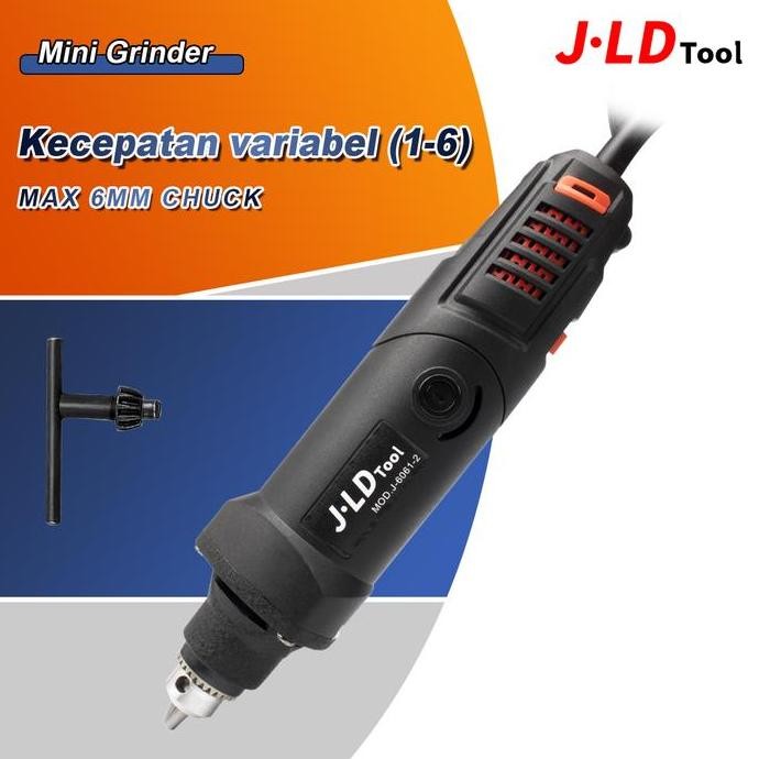 JLD Mini Grinder J6061-2 Mesin Bor Tuner Set 6MM Bor Ukir Grafir 190W dengan Brush Key Wire untuk Po