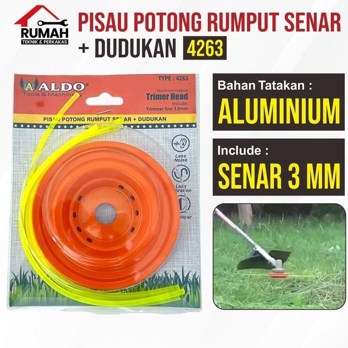 Promo PISAU POTONG RUMPUT SENAR + TATAKAN 4263 (3mm) / piringan senar nilon mesin potong rumput COD