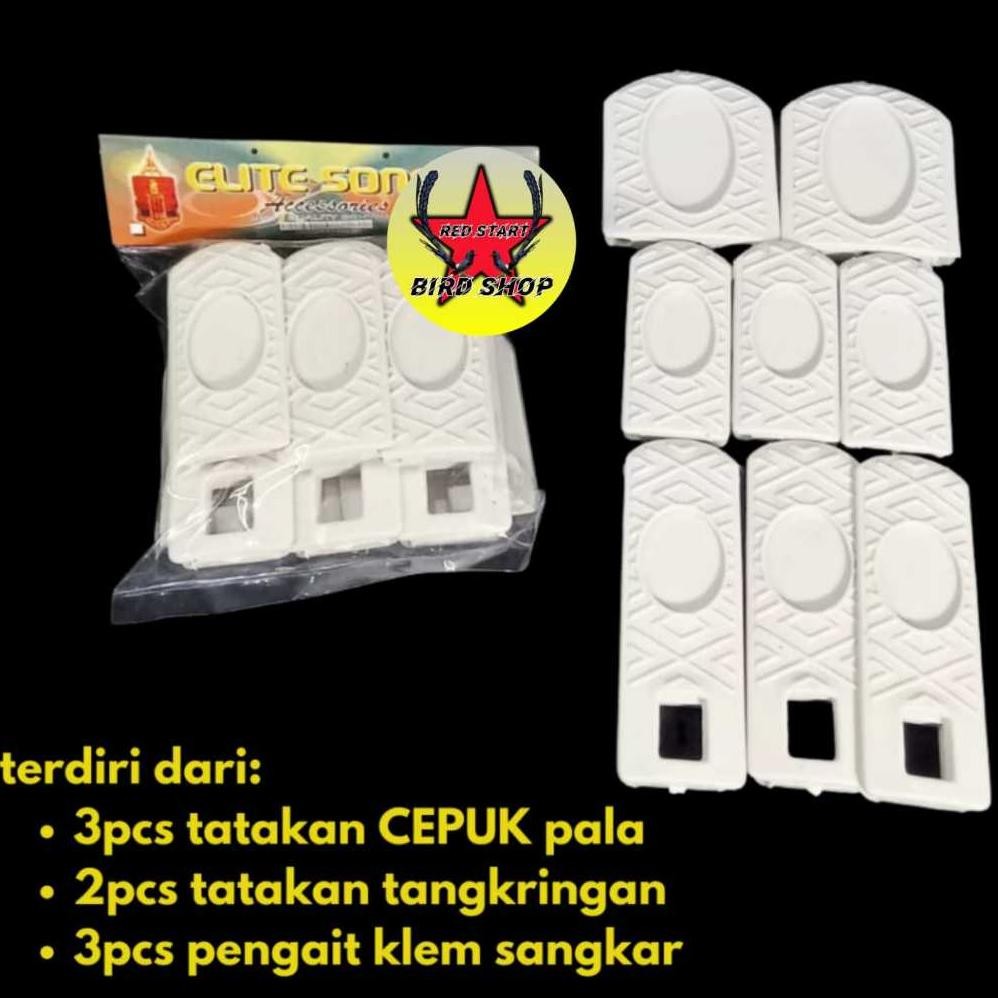 Sale Stoper Kandang Murai Elite Song 1 Set Warna Putih Tulang Variasi Sangkar Aksesoris Penahan Tang