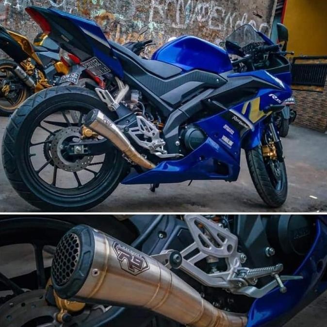 Knalpot r9 gpx yamaha r15 v3. knalpot racing yamaha r15 vva