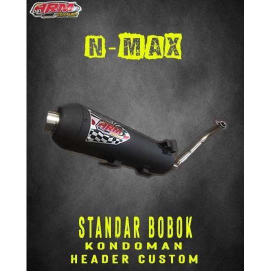 KNALPOT RACING ARM EXHAUST TYPE STANDAR BOBOK KONDOMAN YAMAHA NMAX150