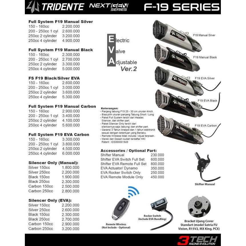Tridente F19 Thunderhawk 150cc Fullsystem