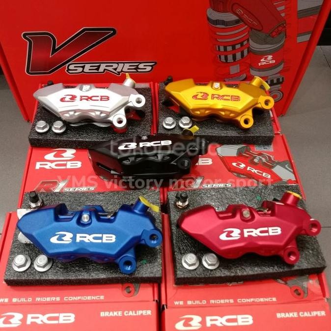 kaliper rcb r1 series 4 piston universal plus breket nmax aerox pnp